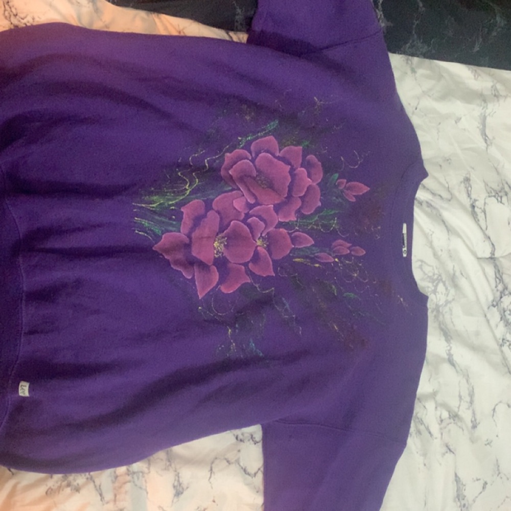 Lee Purple Cotton Blend Sweatshirt